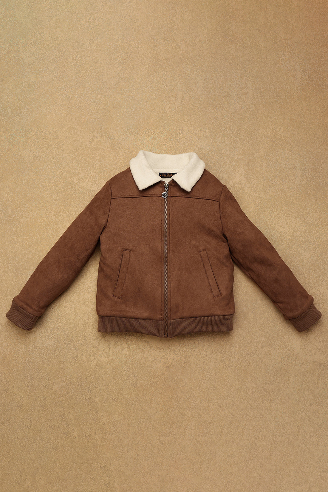 One Friday Kids Boys Brown Solid Jacket