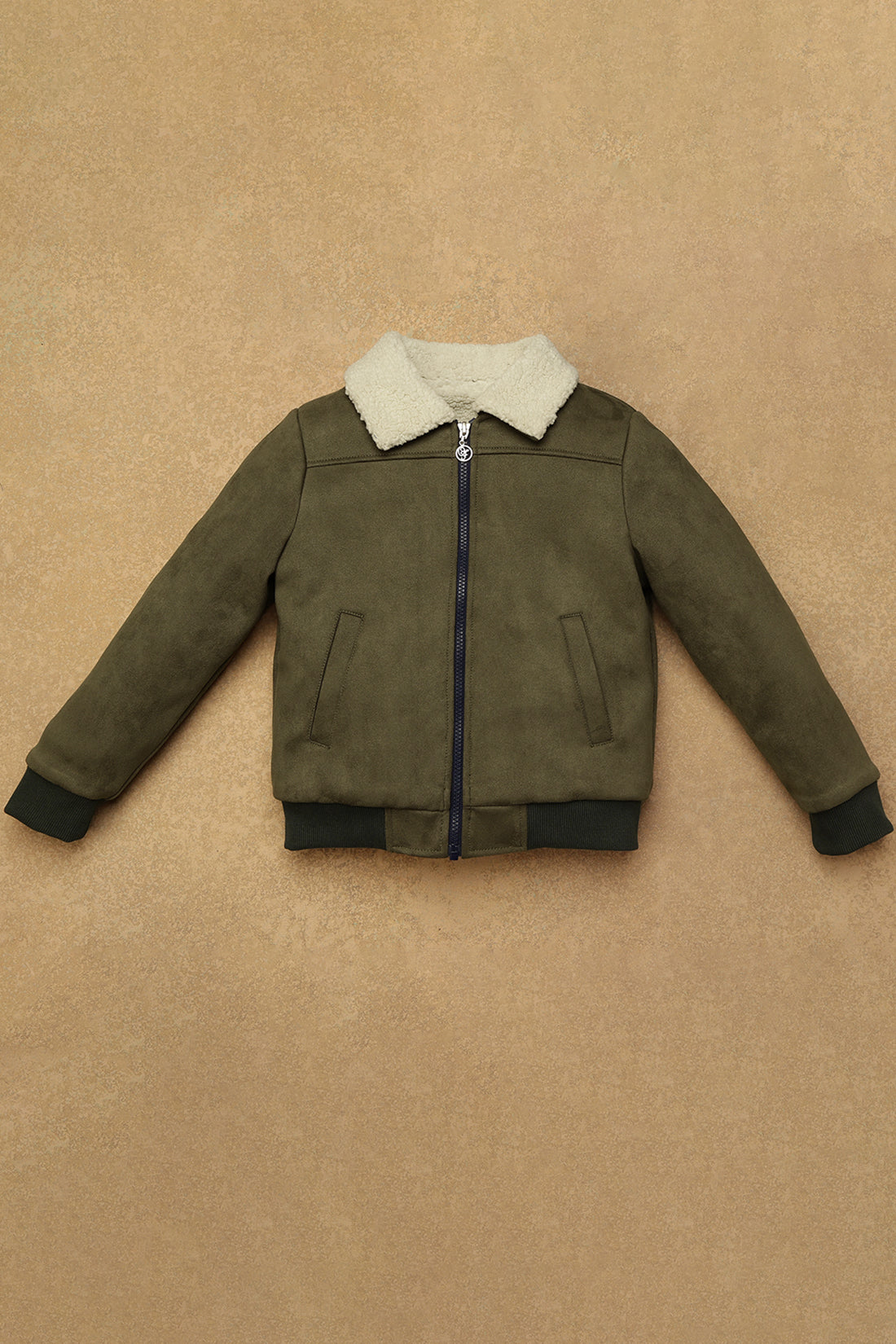 One Friday Kids Boys Green Solid Jacket