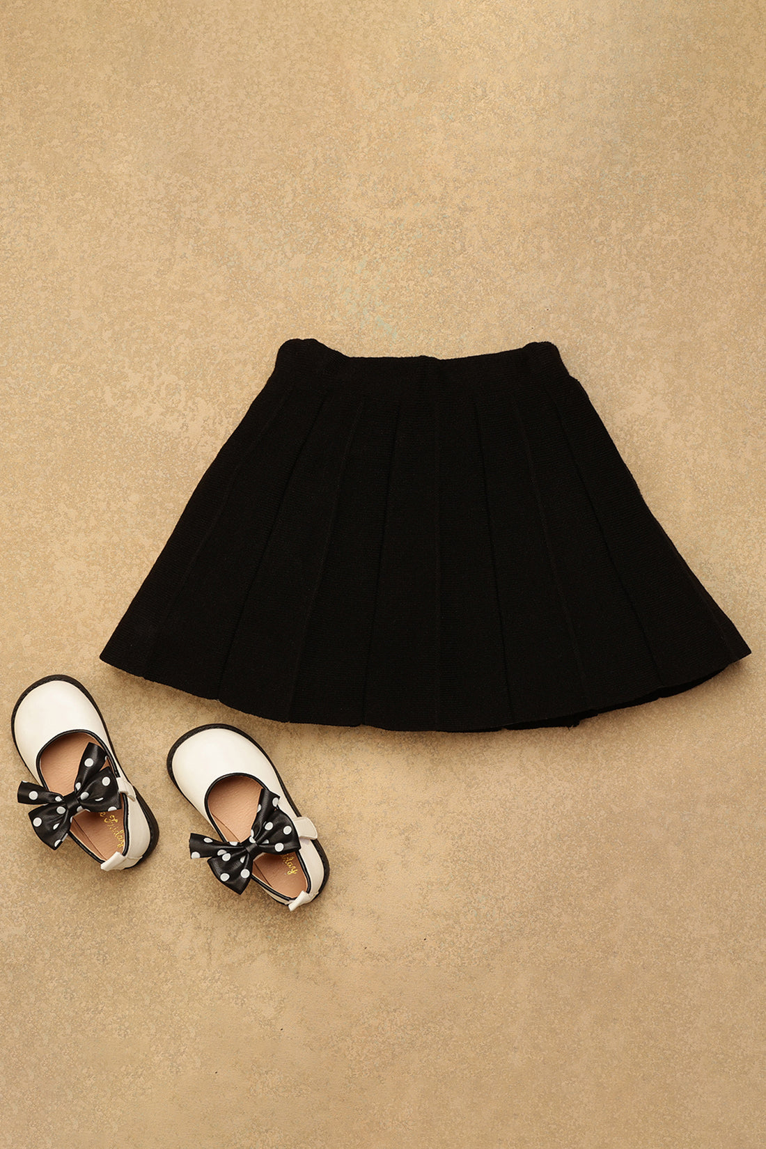 One Friday Girls Black Solid Skirt