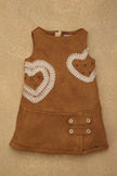 One Friday Kids Girls Coffee Solid Dress