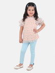 One Friday Kids Girls Blue Solid Legging - One Friday World