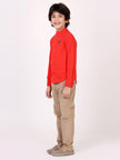 One Friday Red Chinese Collar Shirt - One Friday World