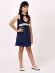 One Friday Kids Girls Disney Princess Print Blue Dress - One Friday World