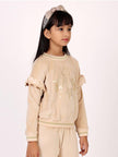 One Friday Kids Girls Beige Woolen Top - One Friday World