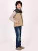 Khaki Half Sleeve Puffer Jacket - One Friday World