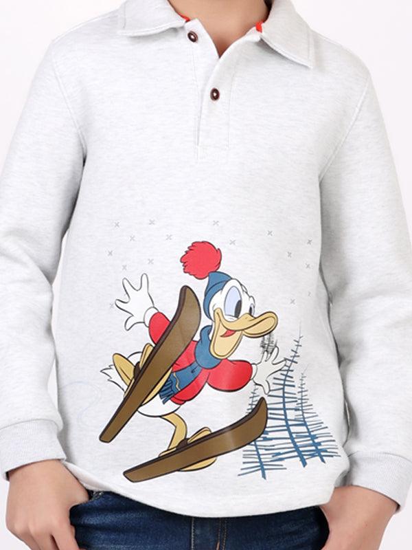 Grey Donald Duck  Sweat Shirt - One Friday World