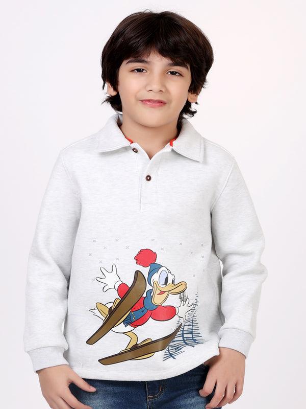 Grey Donald Duck  Sweat Shirt - One Friday World