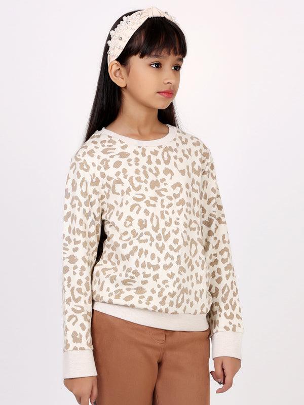 One Friday Grey Animal Print Sweatshirt - One Friday World