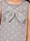 One Friday Grey And Pink Polka Dot Dress - One Friday World