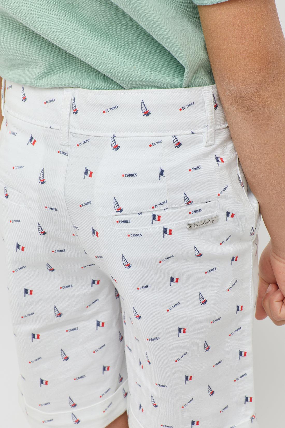 One Friday Off White Nautical Shorts - One Friday World