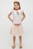 One Friday Kids Girls Princess Peach Sequin Skirt with Bow - One Friday World