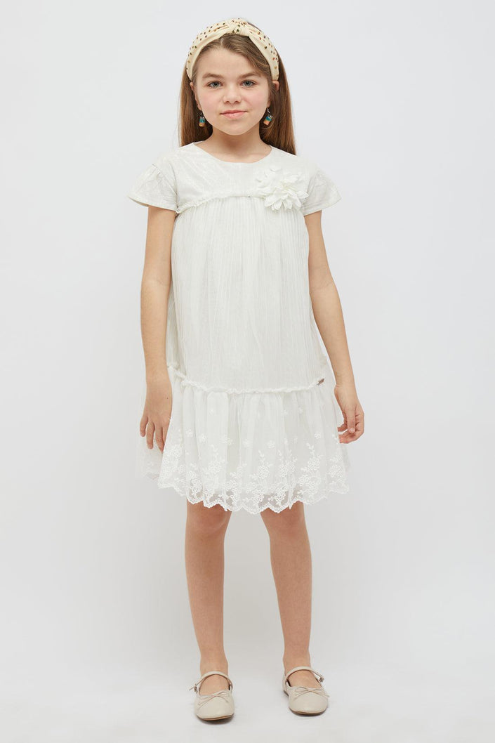 One Friday Off White Elegant Dress - One Friday World