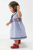 One Friday Blue Dress With Embroidered Waistline - One Friday World