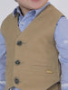 One Friday Beige Waistcoat With Shirt - One Friday World