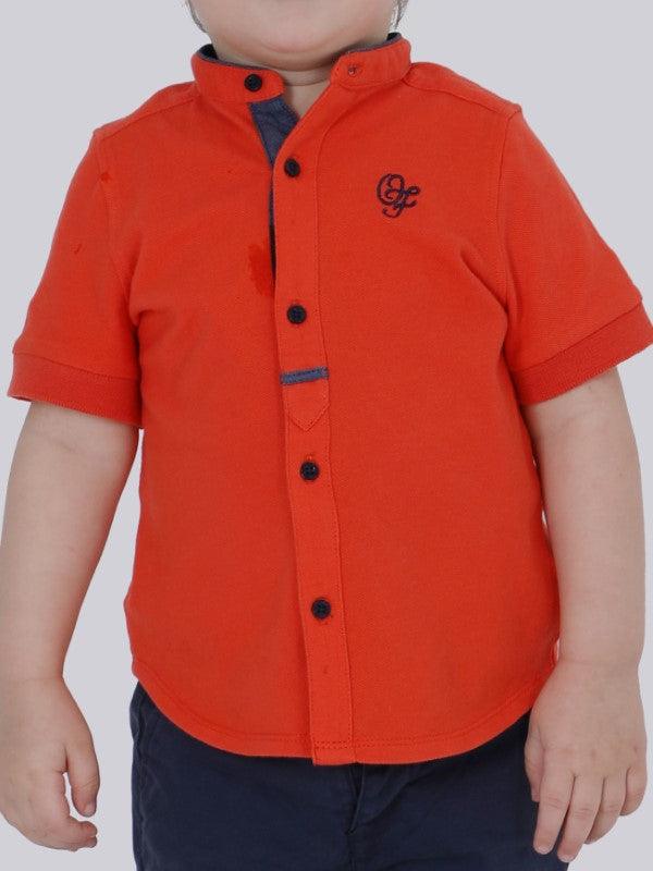 One Friday Orange Solid Shirt - One Friday World