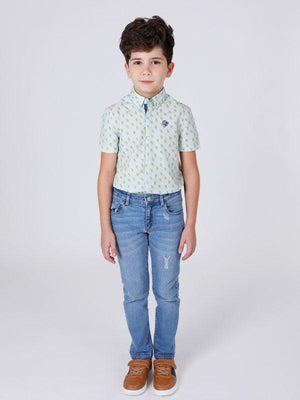 One Friday Mint Printed Shirt - One Friday World