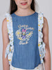 One Friday Blue Daisy Duck Denim Top - One Friday World