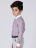 One Friday Blue Knot Printed and White Collar Shirt - One Friday World