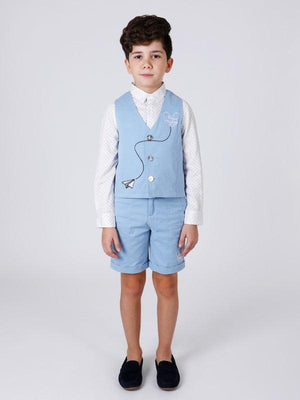 One Friday Blue Mickey Waistcoat - One Friday World