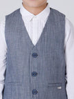 One Friday Blue Stripes Waistcoat - One Friday World