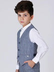 One Friday Blue Stripes Waistcoat - One Friday World