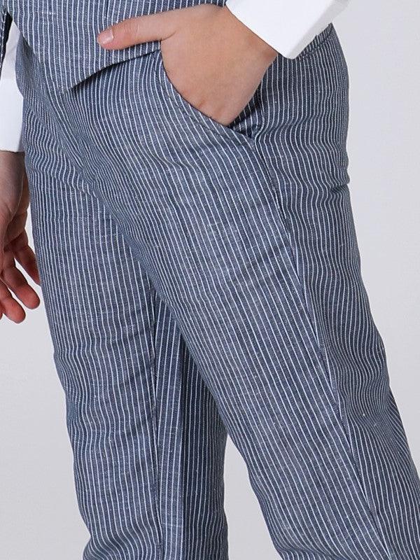 One Friday Blue Stripes Trouser - One Friday World