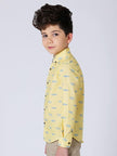 One Friday Yellow Knot Printed Shirt - One Friday World