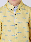 One Friday Yellow Knot Printed Shirt - One Friday World