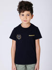 One Friday Navy Blue Solid T-shirt - One Friday World