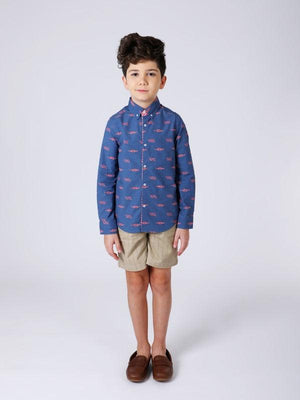 One Friday Blue Knot Printed Shirt - One Friday World