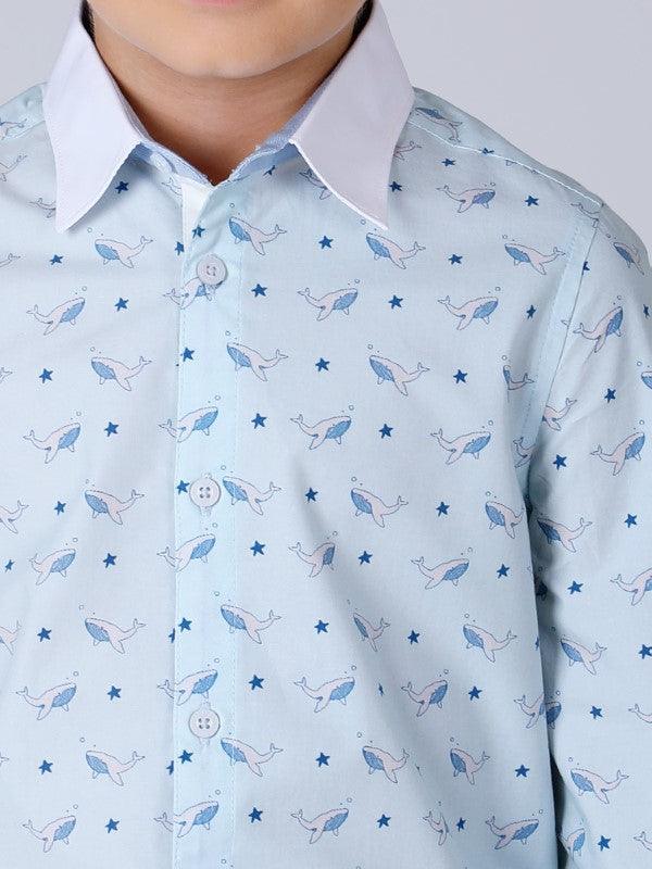 One Friday Blue Fish Shirt - One Friday World