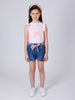 One Friday Blue Denim Sequin Shorts - One Friday World