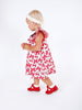 One Friday Baby Girls Red Neck Frill Printed Dress - One Friday World