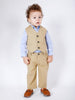 One Friday Beige Waistcoat With Shirt - One Friday World