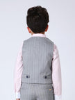 One Friday Grey Stripes Waistcoat - One Friday World