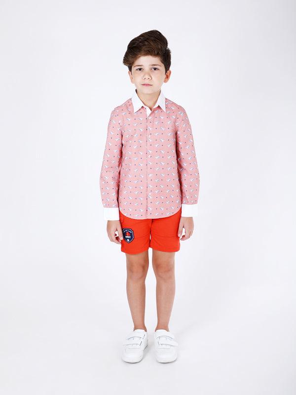 One Friday Pink Fish Print Shirt - One Friday World