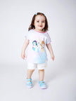 One Friday Baby Girls Pink Lace Fabric Disney Princess Top - One Friday World