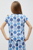 One Friday Bold Blue Print Top - One Friday World