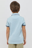 One Friday Boys Printed Aqua Polo neck T-shirt - One Friday World