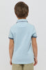 One Friday Boys Printed Aqua Polo neck T-shirt - One Friday World