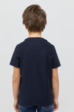 One Friday Printed Navy Blue T-shirt - One Friday World