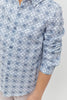 One Friday Formal Printed Blue Shirt - One Friday World