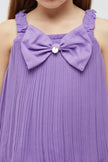 One Friday Girls Purple Pleated Sleeveless Top - One Friday World