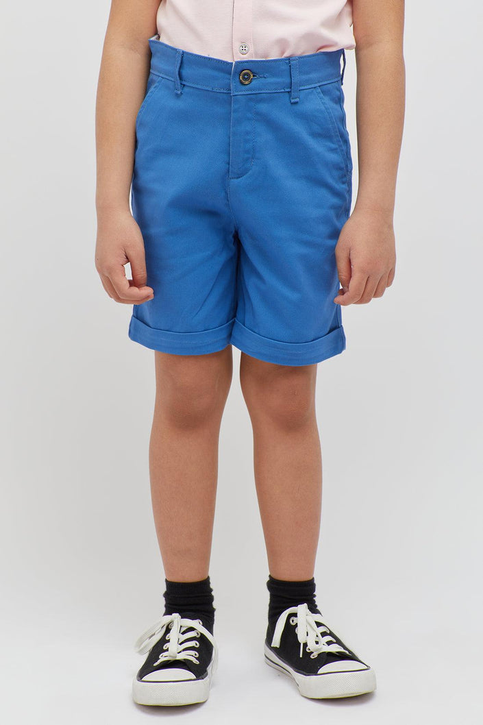 One Friday Kids Boys Blue Casual Cotton Short - One Friday World