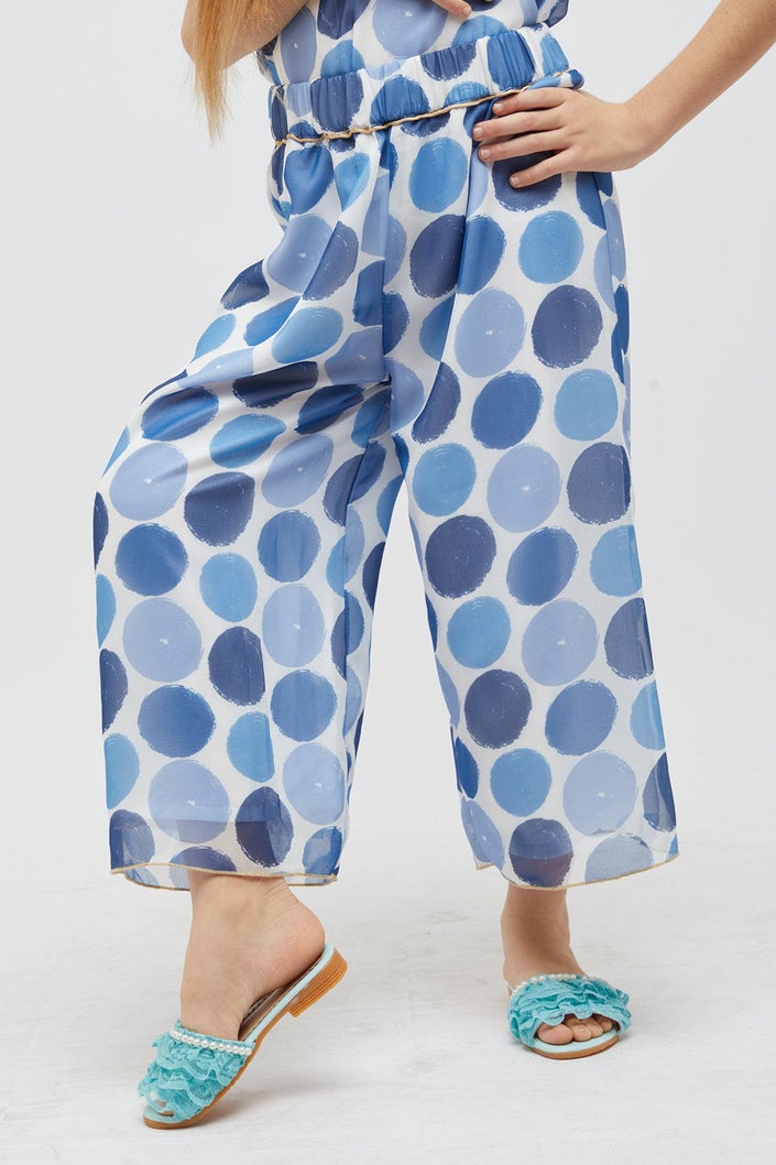 One Friday Printed Blue Culotte - One Friday World