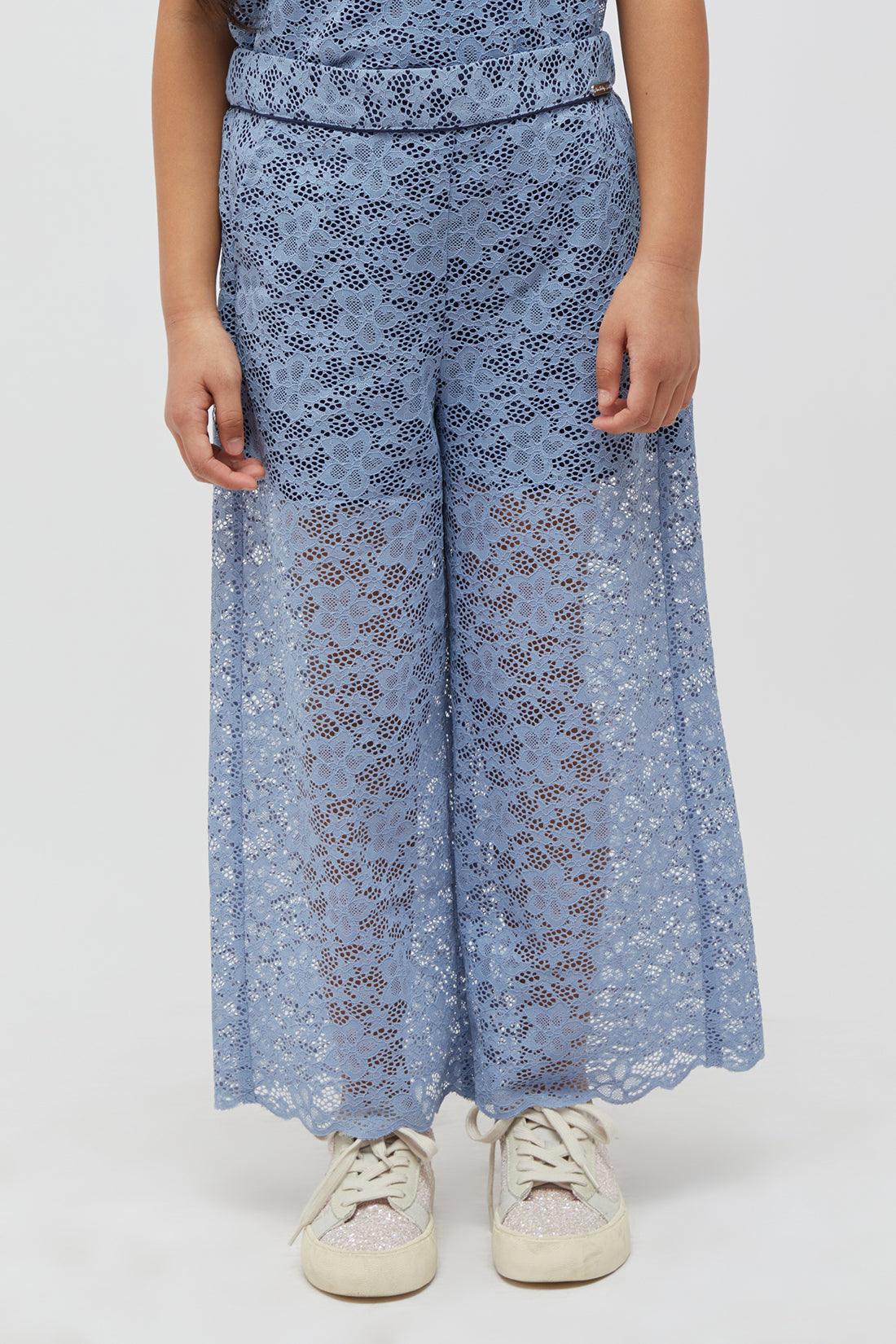 One Friday Blue Lace Culotte - One Friday World