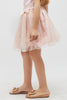 One Friday Kids Girls Princess Peach Sequin Skirt with Bow - One Friday World