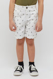 One Friday Fun Printed White Shorts - One Friday World