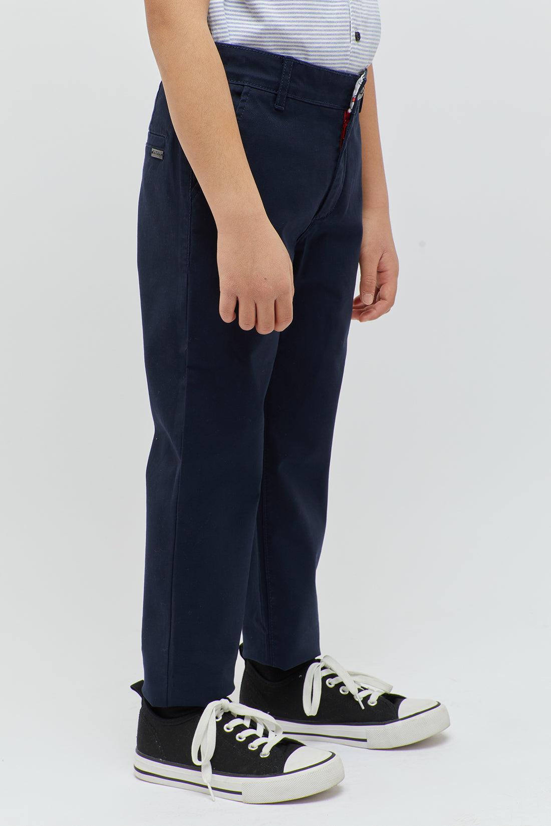 One Friday Classic Navy Blue Trouser - One Friday World