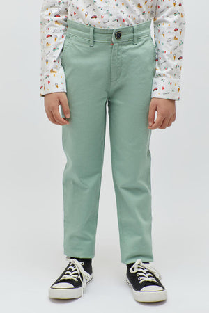 One Friday Green Slim Fit Trouser - One Friday World